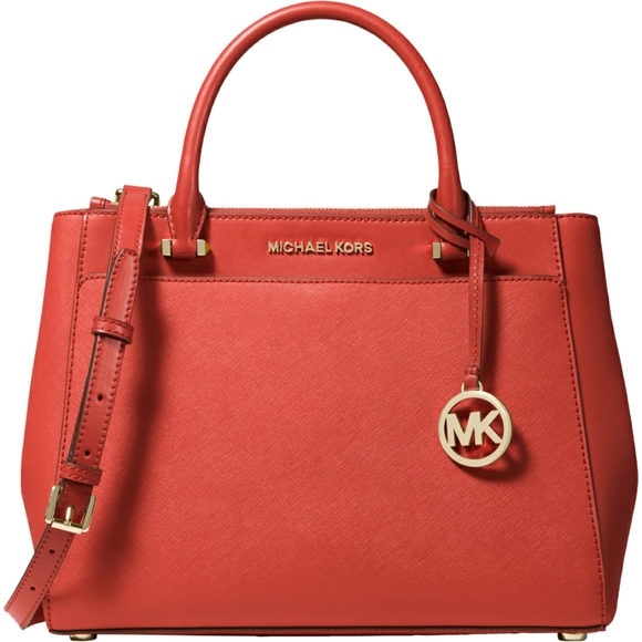 MICHAEL Michael Kors Handbags - NWT Michael Kors Gibson Sea Coral Large Satchel